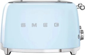 Тостер за хляб SMEG 50's Style TSF03PBEU, 2000W, 4 филии, 6 нива, Тавичка за трохи, Вграден кабел, Неръждаема стомана, Син