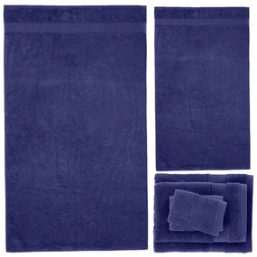 Тъмносини памучни хавлии и кърпи за баня в комплект от 6 бр. от тери Anti-Bacterial – Catherine Lansfield