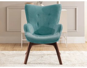 Тюркоазено кресло от рипсено кадифе Niko – Ropez