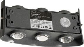 Външна стенна лампа тъмно сива с LED 6-светлина IP54 - Silly