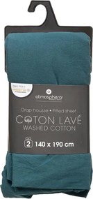 Еластичен чаршаф atmosphera, 140x190 cm, Памук - Тюркоаз