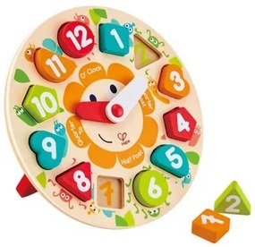 Hape - Дървен пъзел и Часовник