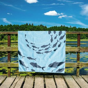 Синя плажна кърпа 90x180 cm Shoal - DecoKing