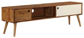 246224 vidaXL ТВ шкаф, 140x30x40 см, акациево дърво масив
