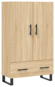 828263 vidaXL Висок шкаф, сонома дъб, 69,5x31x115 см, инженерно дърво