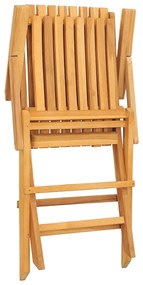 3155057 vidaXL Сгъваеми градински столове, 8 бр, 61x67x90 см, тик масив