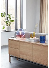 Синя стъклена ваза Sena, височина 12 cm - Hübsch