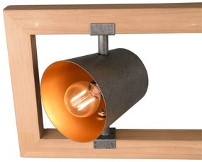 Сиво-естествено висящо осветително тяло Bell – Trio