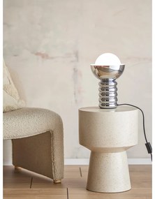 Настолна лампа в сребрист цвят със стъклен абажур (височина 32 cm) Spike – Bloomingville