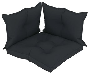 Палетни възглавници за диван Fallon, 3 бр, антрацит, текстил