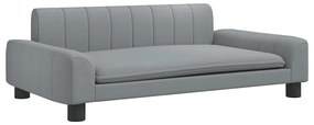 3196258 vidaXL Детски диван, светлосив, 90x53x30 см, текстил