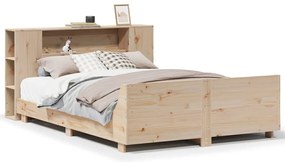 3323662 vidaXL Рамка за легло без матрак, 120x190 см, масивна чамова дървесина