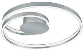 Сиво LED осветително тяло за таван с гласово управление/ управление чрез мобилно приложение с метален абажур Ciola – CINQUE
