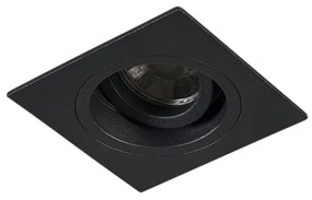 Комплект от 6 модерни вградени спота черни 9,3 см въртящи се и накланящи се - Chuck