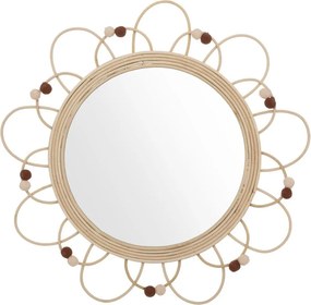 Atmosphera - Детско стенно огледало CAMPAIN, диаметър 38 см, ратан