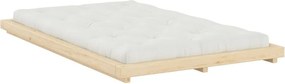 Единично легло 120x200 cm от масивен бор без табла с включена подматрачна рамка в естествен цвят Dock – Karup
