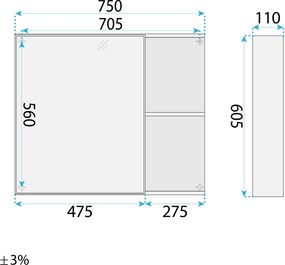 Комплект мебели за баня с мивка Gama T25023 BXM 80CM