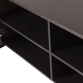 Тъмнокафява маса за телевизор от декор от ясен 200x53x44 cm Brock – WOOOD