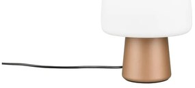 Бяла и бронзова настолна лампа със стъклен абажур (височина 27 cm) Steen – Trio