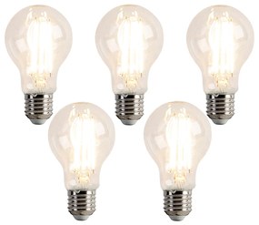 Комплект от 5 E27 димируеми LED крушки A60 7.6W 780 lm 2700K