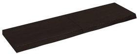 3156441 vidaXL Плот за маса тъмнокафяв 140x40x(2-6) см обработен масивен дъб
