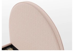 Розово тапицирано единично легло с решетка 90x200 cm MOON - Vipack