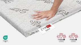 Топ матрак Zymmo, Sava, 72x190x6, Мек, Терморегулиращ гел, Мемори гел пяна