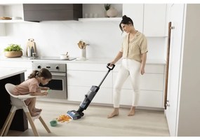Вертикална прахосмукачка Shark HydroVac WD210EU, 170W, 0.5 л, 88 m2, Самопочистващ, Автономия 25 минути, Сив