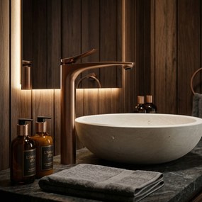 Смесител за мивка Rea Vision Brush Copper High