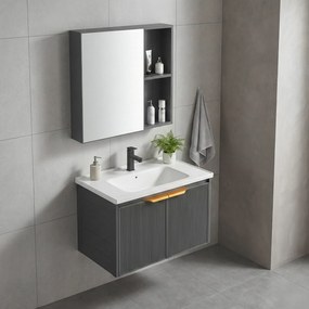Комплект мебели за баня с мивка Mario 60cm Grey