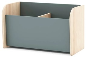 Детска библиотека сиво-зелена 70x42x35 cm Esteban – Marckeric