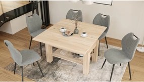 БРАВО Дъб Сонома - РАЗТЕГАТЕЛНА ХОЛНА МАСА С ПОВДИГАЩ МЕХАНИЗЪМ И С РАФТ