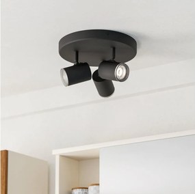 Eglo 901965 - Точково осветително тяло за баня CONSUMA 3xGU10/5W/230V IP44 черно