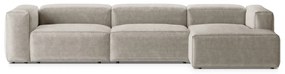 Бежов ъглов диван от рипсено кадифе (десен ъгъл) Bergamo – Cosmopolitan Design