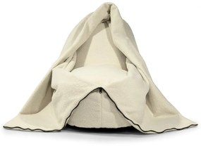 Кафяв детски пуф от букле Cocoon 100 – SLOWDOWN