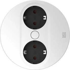 BACHMANN Модул TWIST 2 КРЪГЪЛ с 2х Шуко, с кабел 2м, цвят Бял,  - B946.200