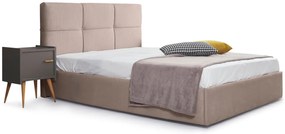 Тапицирано легло Manhattan-Mocca-150 x 200-Με μηχανισμό ανύψωσης
