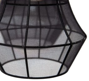 Черно висящо осветително тяло с текстилен абажур ø 40 cm – Ixia