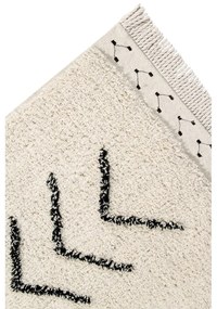 Кремав ръчно изработен памучен килим подходящ за пране 140x210 cm Bereber Rhombs – Lorena Canals