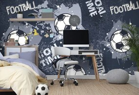 Самозалепващ тапет – Футболна топка в лилаво