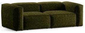 Зелен диван от рипсено кадифе 224 cm Bergano – Cosmopolitan Design