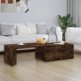 815468 vidaXL Кафе маса, опушен дъб, 150x50x35 см, инженерно дърво
