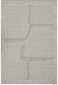 Сив вълнен килим 133x190 cm Morphic Organica – Agnella