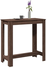 854415 vidaXL Бар маса, кафяв дъб, 102x50x103,5 см, инженерно дърво