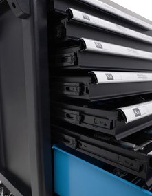 Работническа количка за инструменти 309 бр. - 7 чекмеджета + шкаф KD1069