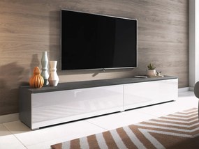Тапицирано легло  Lowboard D 180-Бяло - антрацит