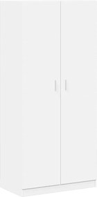 800630 vidaXL Гардероб, бял, 90x52x200 см, ПДЧ