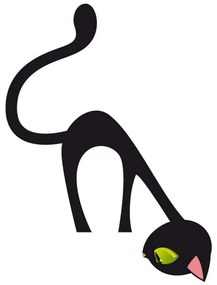 Стикер "Любопитна котка", 17 x 12 cm - Ambiance