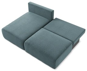 Тюркоазен разтегателен ъглов диван с място за съхранение (ляв ъгъл) Kalena – Makamii