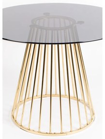 Кръгла маса за хранене със стъклен плот ø 104 cm Floris - White Label